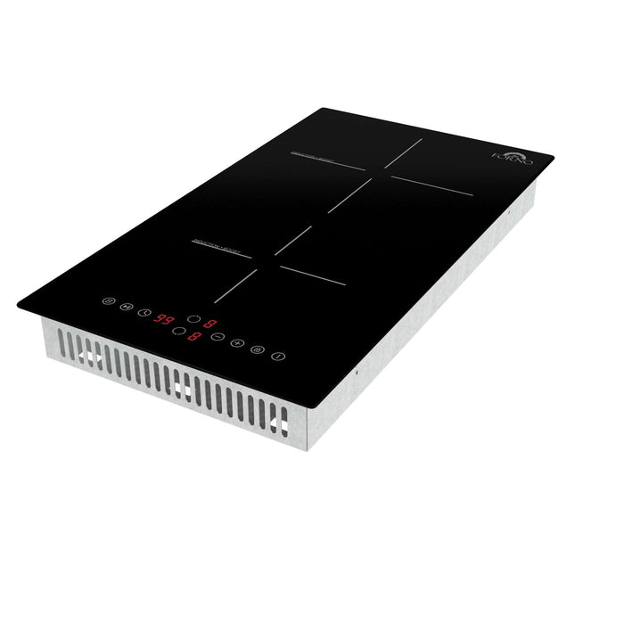 Forno Parco 12-Inch Induction Cooktop, 2 Zones, 3600W, Touch Control, 9 Power Levels & Booster Function