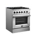 Forno Marco 30" Dual Fuel Range, 4 Burners, 37,000 BTU, 4.32 cu.ft. Convection Oven FORNO