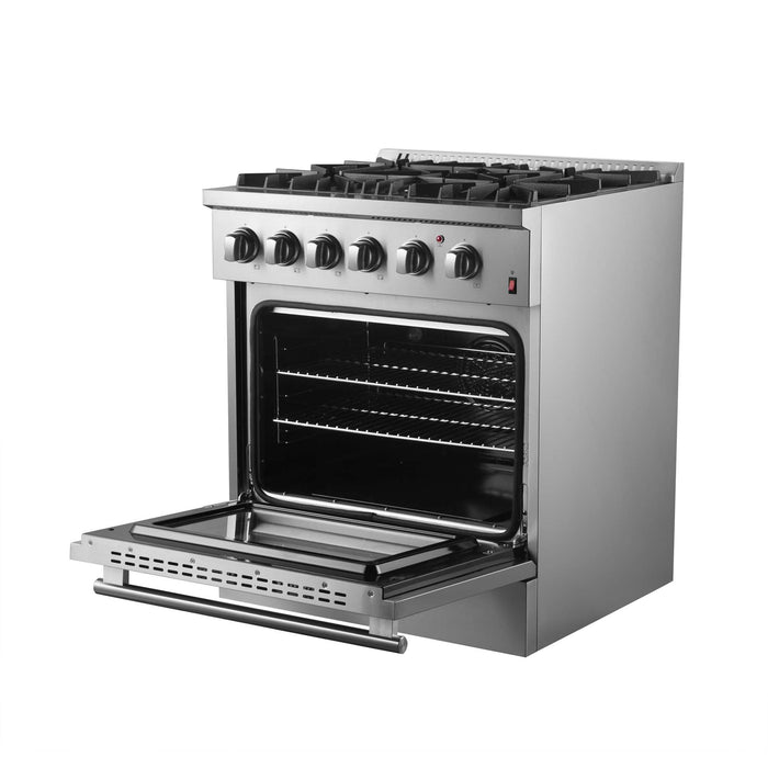 Forno Marco 30" Dual Fuel Range, 4 Burners, 37,000 BTU, 4.32 cu.ft. Convection Oven FORNO
