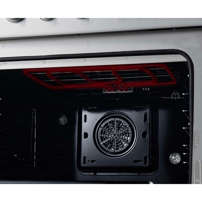 Forno Marco 30" Dual Fuel Range, 4 Burners, 37,000 BTU, 4.32 cu.ft. Convection Oven FORNO