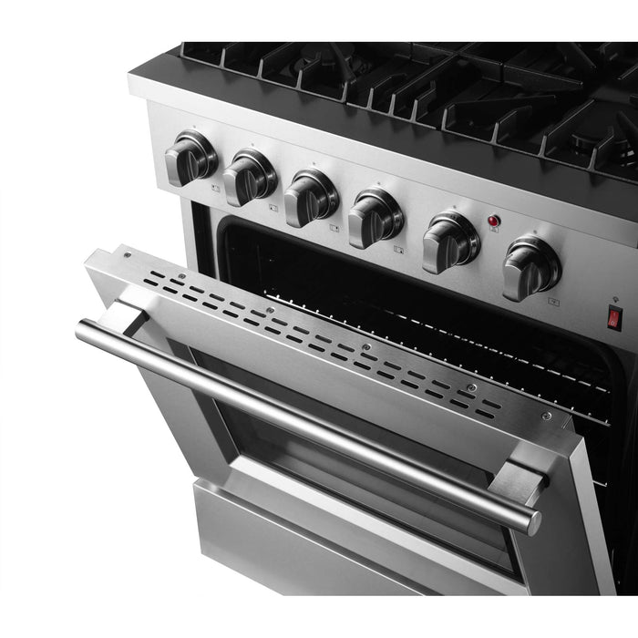 Forno Marco 30" Dual Fuel Range, 4 Burners, 37,000 BTU, 4.32 cu.ft. Convection Oven FORNO