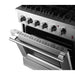 Forno Marco 30" Dual Fuel Range, 4 Burners, 37,000 BTU, 4.32 cu.ft. Convection Oven FORNO