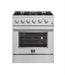 Forno Marco 30" Dual Fuel Range, 4 Burners, 37,000 BTU, 4.32 cu.ft. Convection Oven FORNO