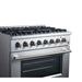 Forno Marco 36-Inch Dual Fuel Range, 6 Sealed Burners - 67,000 BTU, 5.36 cu.ft. True Convection Oven FORNO