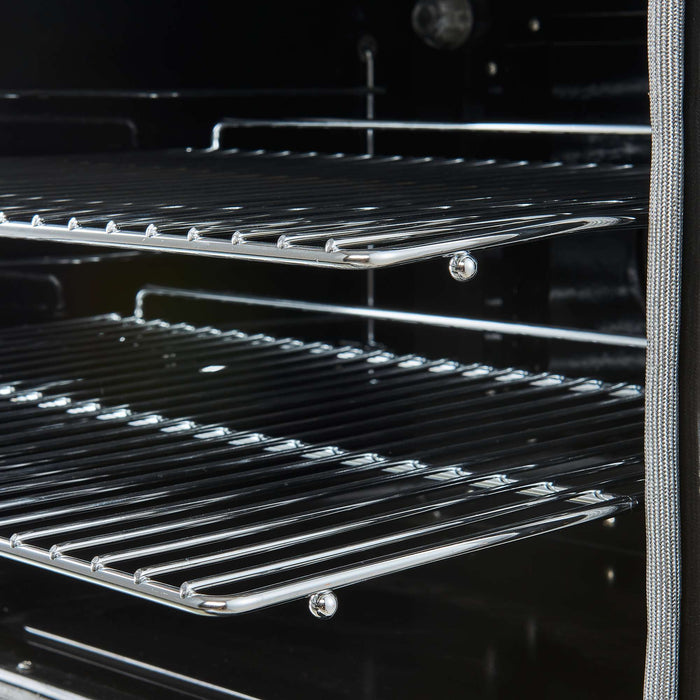 Forno Paolo 30" Freestanding Electric Range in Black, 4.38 cu.ft. True Convection Oven FORNO