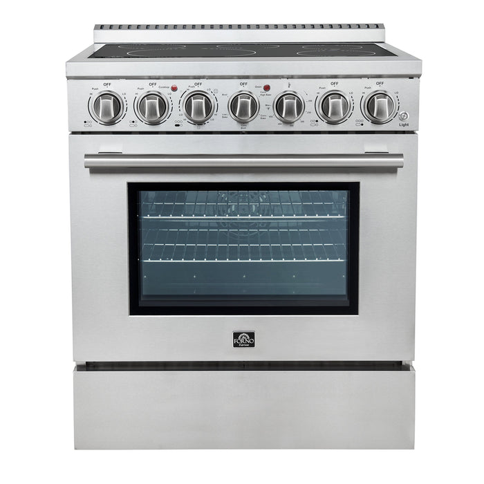 Forno Paolo 30" Freestanding Electric Range in Stainless-Steel, 4.38 cu.ft. True Convection Oven