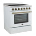 Forno Paolo 30" Freestanding Electric Range in White, 4.38 cu.ft. True Convection Oven FORNO