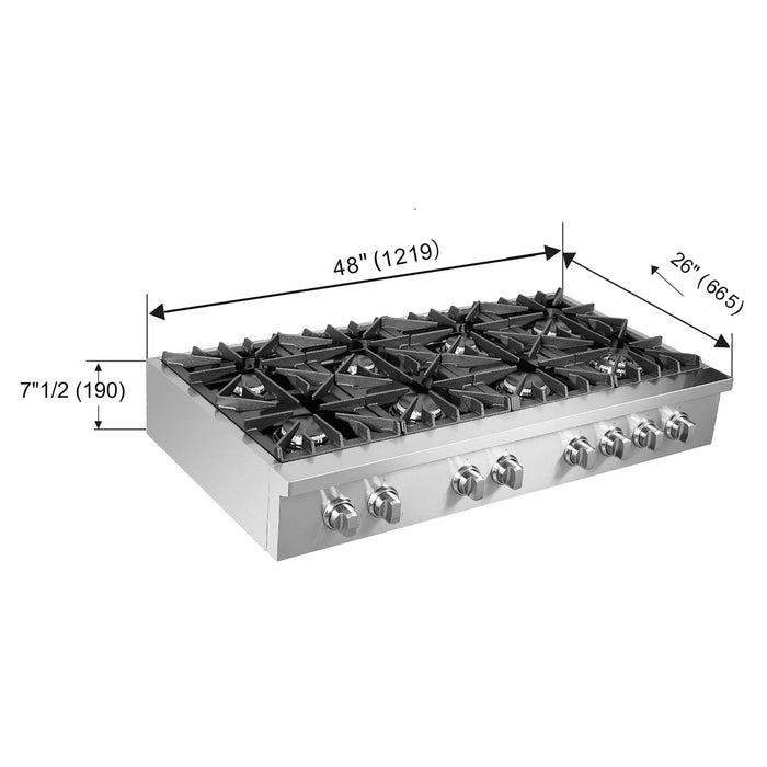 Forno Cossato Alta Qualita 48" Pro-Style Gas Rangetop