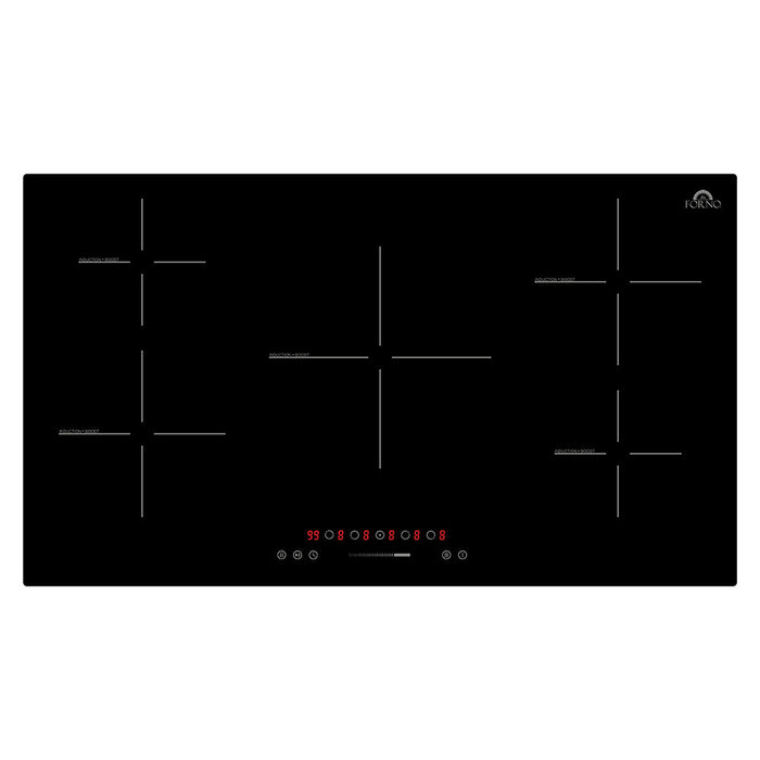 Forno Parco 36-Inch Induction Cooktop, 5 Zones, 10200W, Touch Control, 9 Power Levels & Booster Function