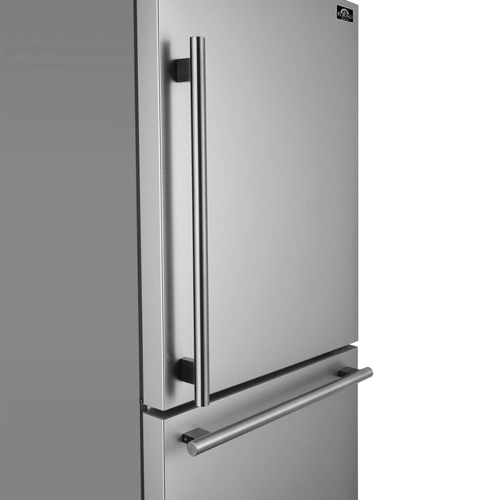 Forno Milano Espresso 31" Stainless 17.2 cu. ft. Right Swing Bottom Freezer Refrigerator