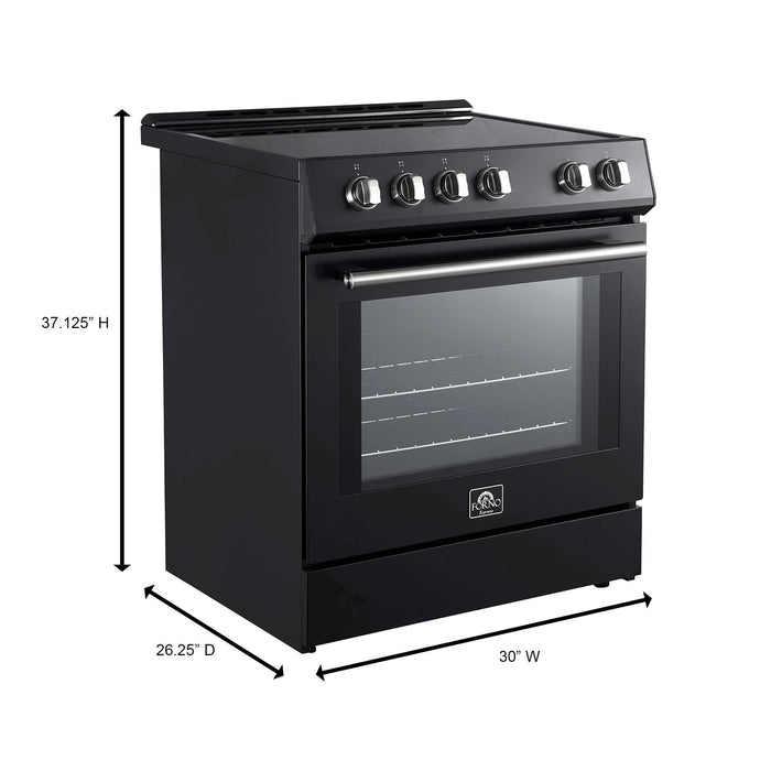 Forno Leonardo Espresso 30" Electric Range Black