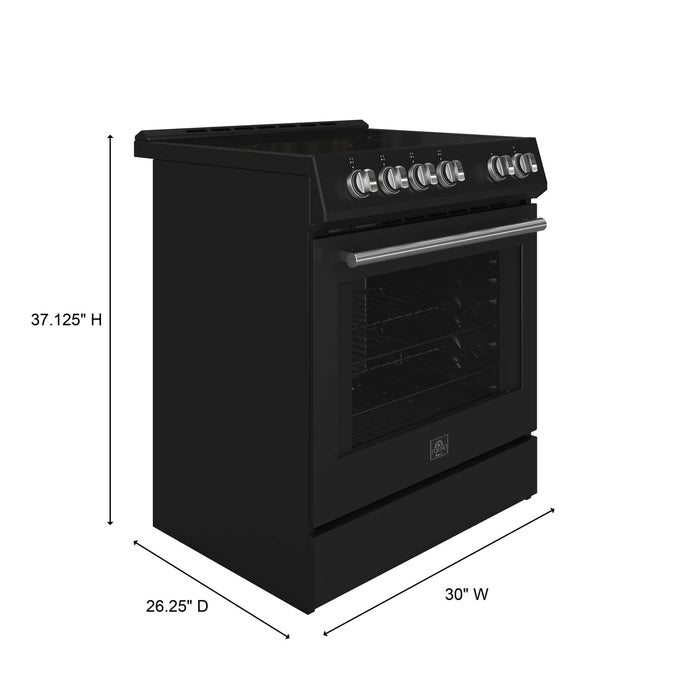 Forno Leonardo Espresso 30" Electric Range Black