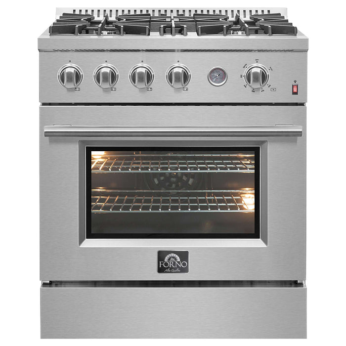 Marco 30-inch Gas Range Stainless Steel, 4 Burners 37,000 BTU, 4.32 cu.ft. Convection Oven