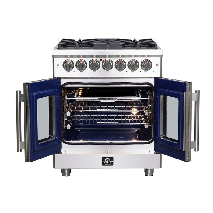 Forno Massimo 30" Freestanding French Door Dual Fuel Range