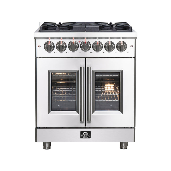 Forno Massimo 30" Freestanding French Door Dual Fuel Range