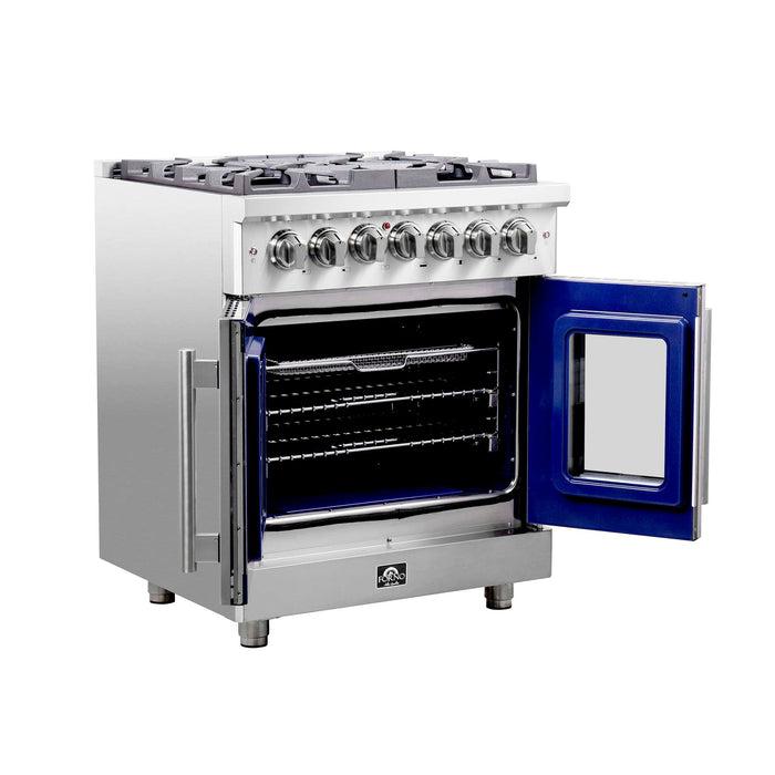 Forno Massimo 30" Freestanding French Door Dual Fuel Range