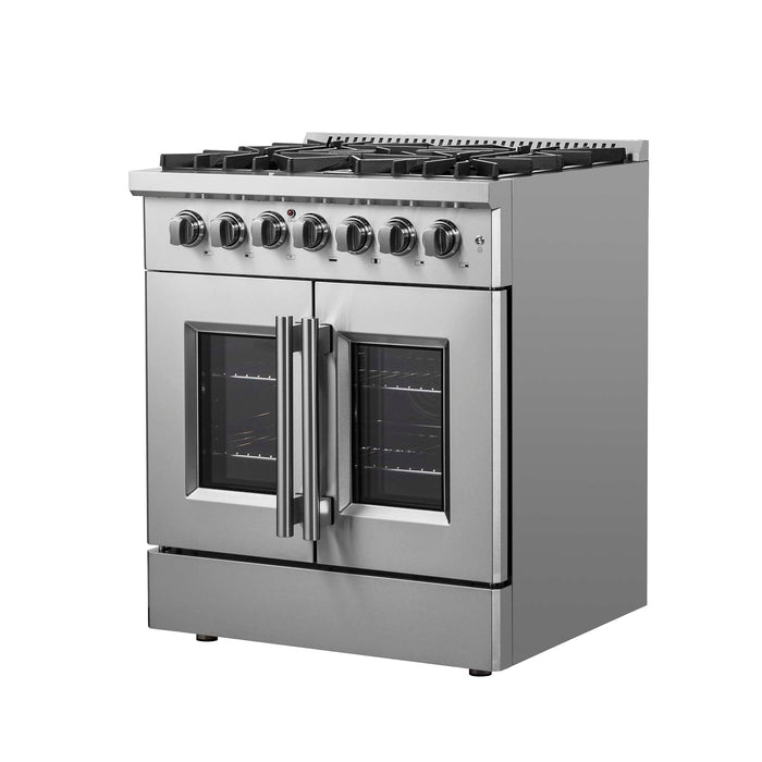 Forno Galiano 30" Freestanding French Door Dual Fuel Range