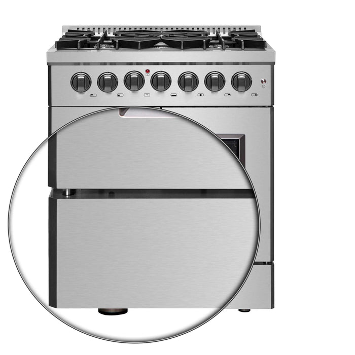 Forno Galiano 30" Freestanding French Door Dual Fuel Range