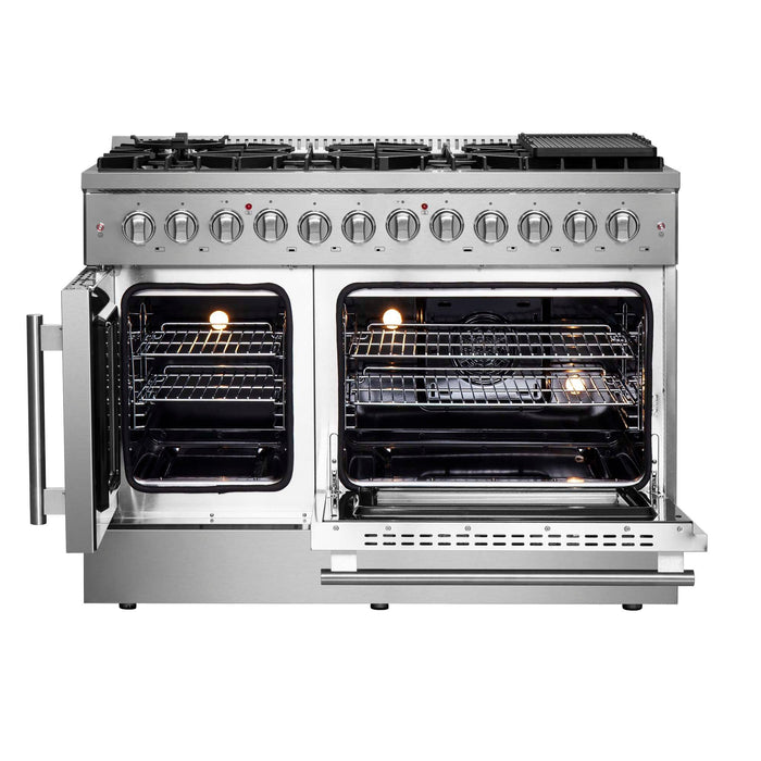 Forno Galiano 48" Freestanding French Door Series Dual Fuel Range FORNO