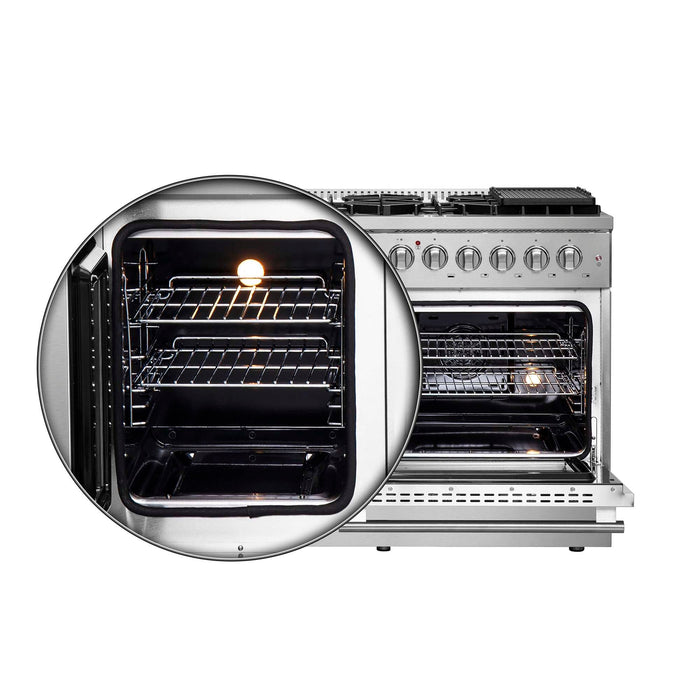 Forno Galiano 48" Freestanding French Door Series Dual Fuel Range FORNO