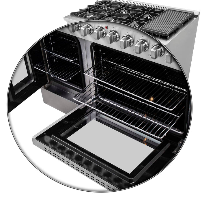 Forno Galiano 48" Freestanding French Door Series Dual Fuel Range FORNO
