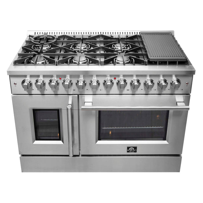 Forno Galiano 48" Freestanding French Door Series Dual Fuel Range FORNO