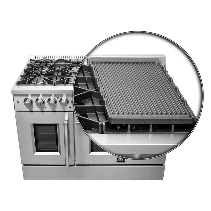 Forno Galiano 48" Freestanding French Door Series Dual Fuel Range FORNO