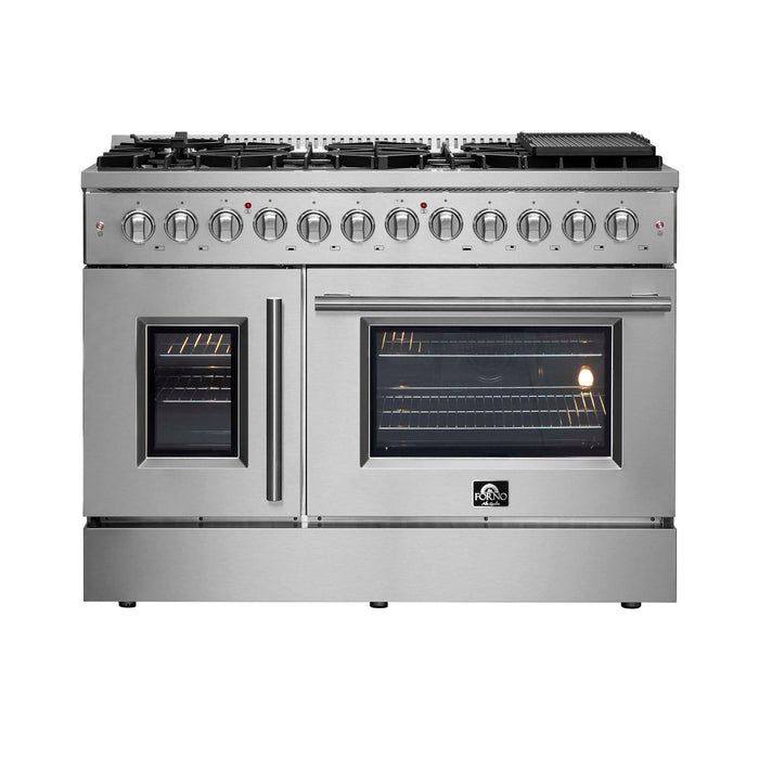 Forno Galiano 48" Freestanding French Door Series Dual Fuel Range FORNO