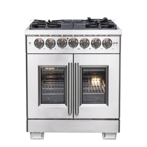 Forno Capriasca 30" Freestanding French Door Dual Fuel Range FORNO