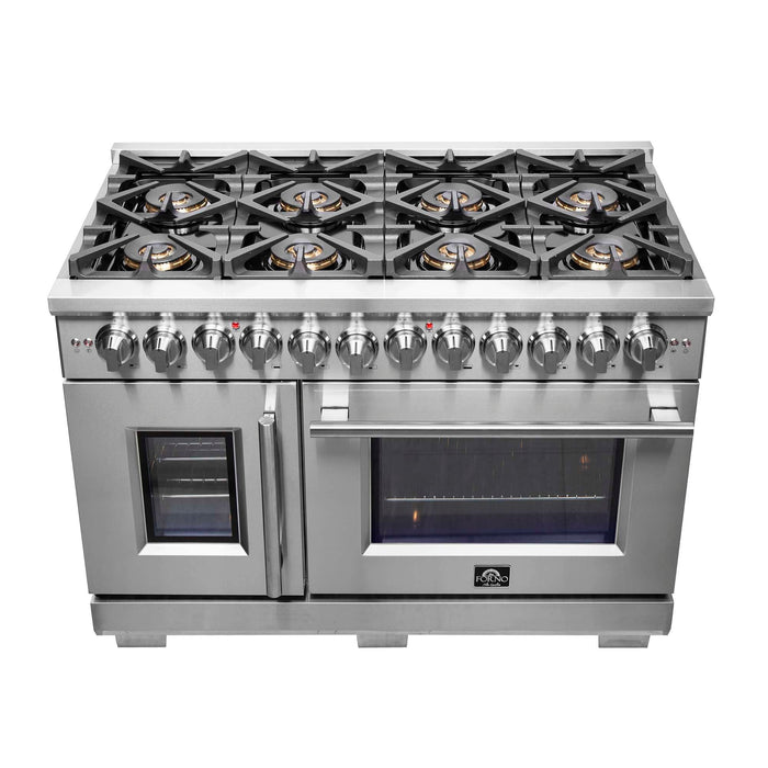 Forno Capriasca 48" Freestanding French Door Dual Fuel Range