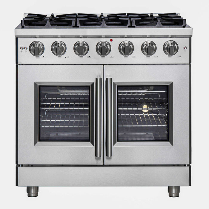Forno Massimo 36" Freestanding French Door Gas Range FORNO