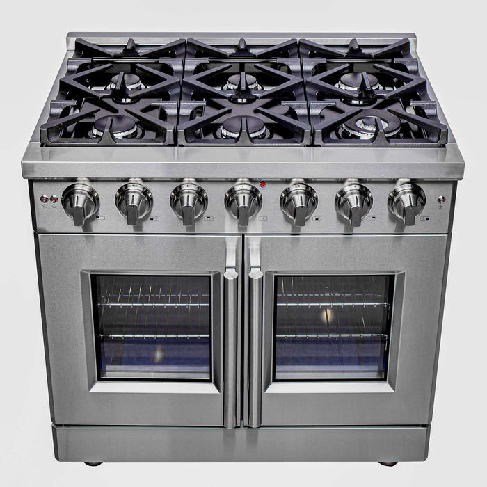 Forno Massimo 36" Freestanding French Door Gas Range FORNO
