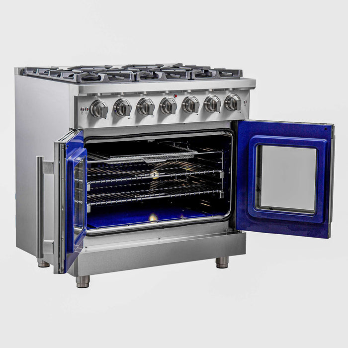 Forno Massimo 36" Freestanding French Door Gas Range FORNO