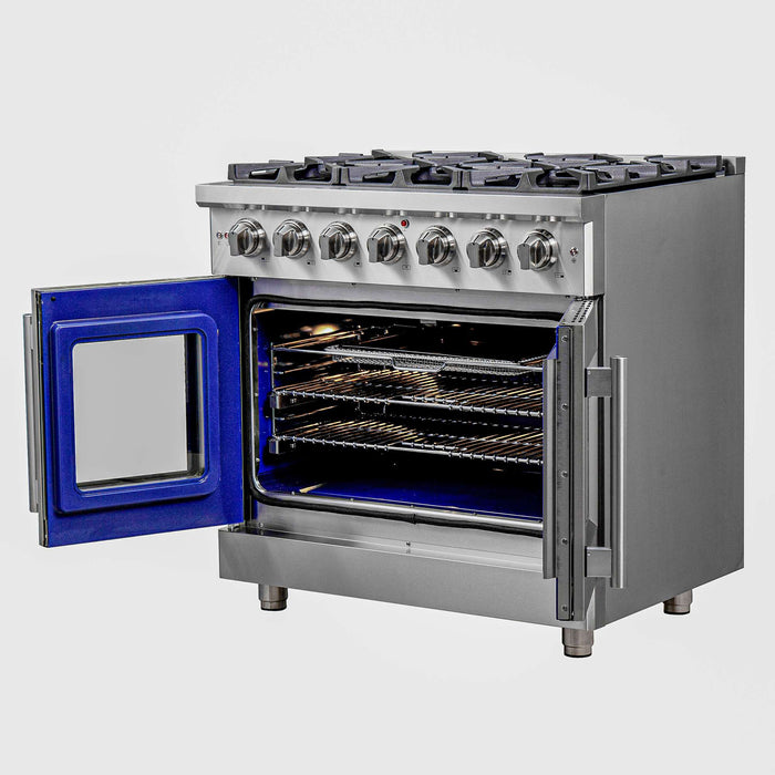 Forno Massimo 36" Freestanding French Door Gas Range FORNO