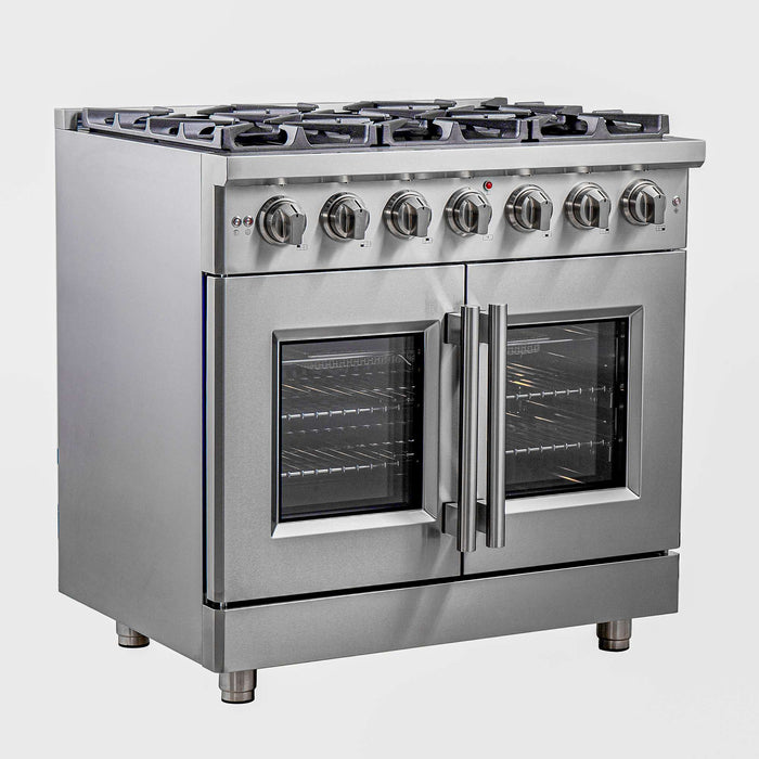 Forno Massimo 36" Freestanding French Door Gas Range FORNO