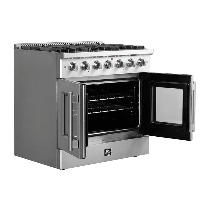 Forno Galiano 36" Freestanding French Door Gas Range