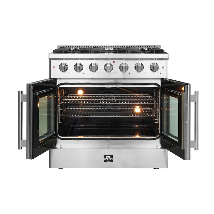 Forno Galiano 36" Freestanding French Door Gas Range