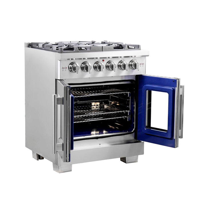 Forno Capriasca 30" Freestanding French Door Gas Range