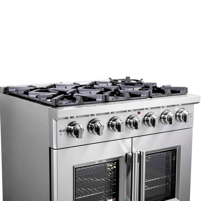 Forno Capriasca 36" Freestanding French Door Gas Range