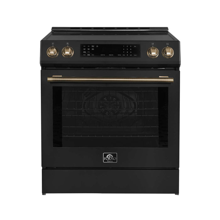 Forno Donatello Espresso 30-Inch Slide-In Induction Range Black