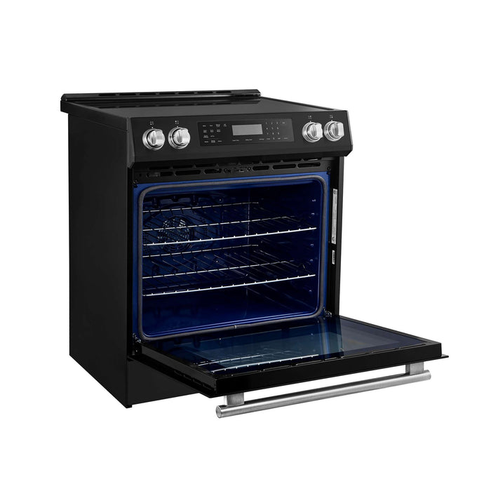 Forno Donatello Espresso 30-Inch Slide-In Induction Range Black