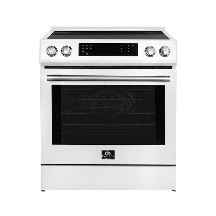 Forno Donatello Espresso  30-Inch Slide-In Induction Range White