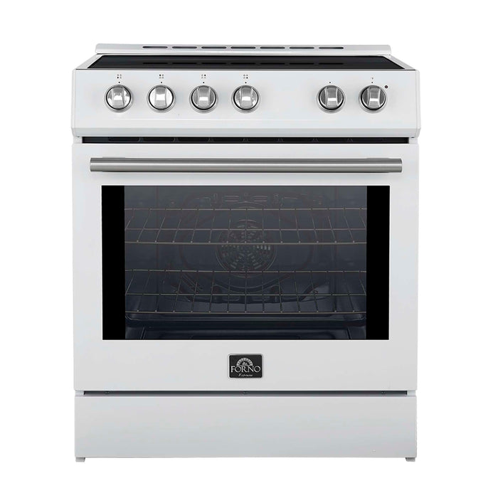 Forno Leonardo Espresso 30-Inch Slide-In White Induction Range