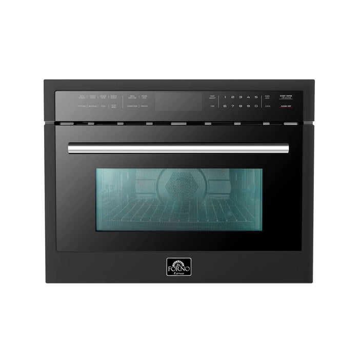 Oliena Espresso Black 24" 1750 Watt Compact Oven & 1000 Watt Microwave, 1.6 cu. ft.