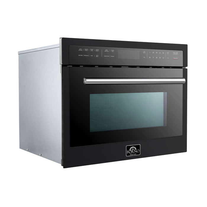 Oliena Espresso Black 24" 1750 Watt Compact Oven & 1000 Watt Microwave, 1.6 cu. ft.