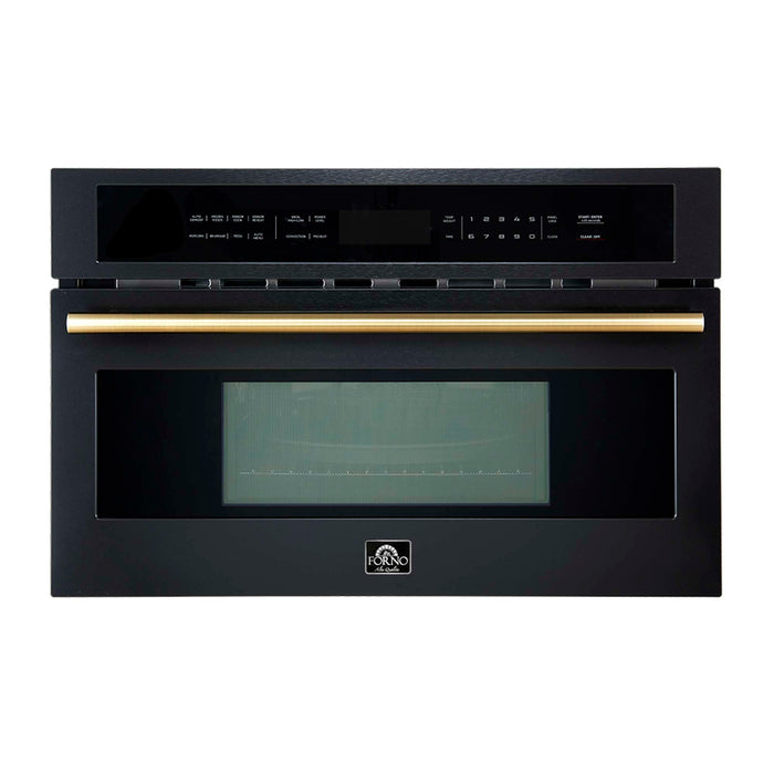 Oliena Espresso Black 30 Inch 1750 Watt Compact Oven & 1000 Watt Microwave, 1.6 cu. ft.