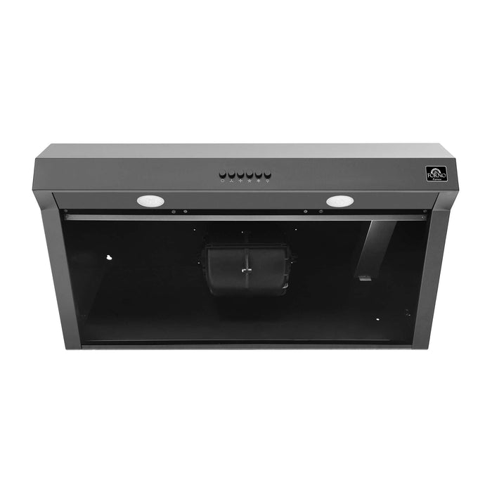 Forno Bari Espresso 30" Under Cabinet Range Hood in Black