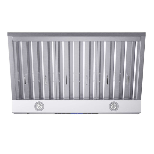 Forno Palazzo 36" Wall Mounted Range Hood Stainless Steel Heavy-Duty Baffle Filters & Remote Control FORNO