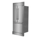Forno Gallipoli 30" French Door Refrigerator, 17.5 cu.ft. Capacity & Modern Decorative Grill - 34" Wide FORNO