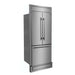 Forno Gallipoli 30" French Door Refrigerator, 17.5 cu.ft. Capacity & Modern Decorative Grill - 34" Wide FORNO